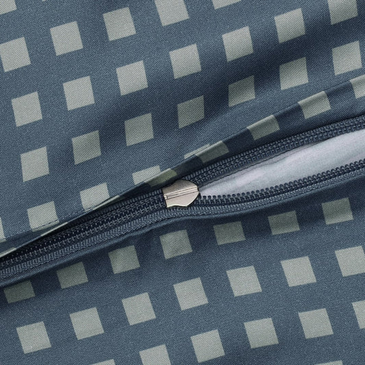 Bambusängkläder olivgrön/grårutiga