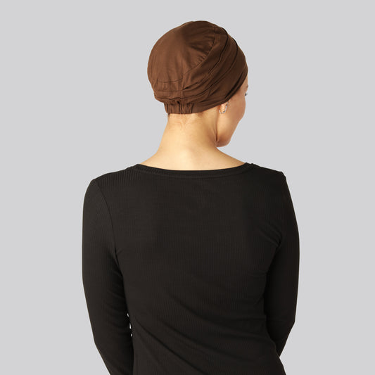 Klassisk brun bambuturban för damer