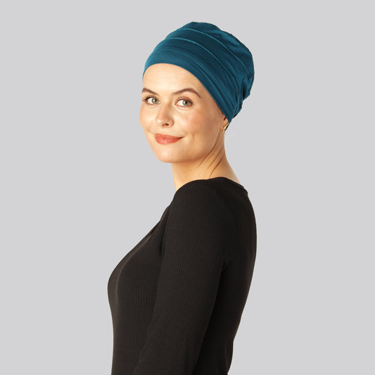 Klassisk blå bambuturban för damer