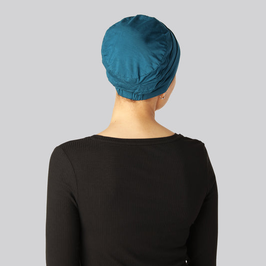 Klassisk blå bambuturban för damer
