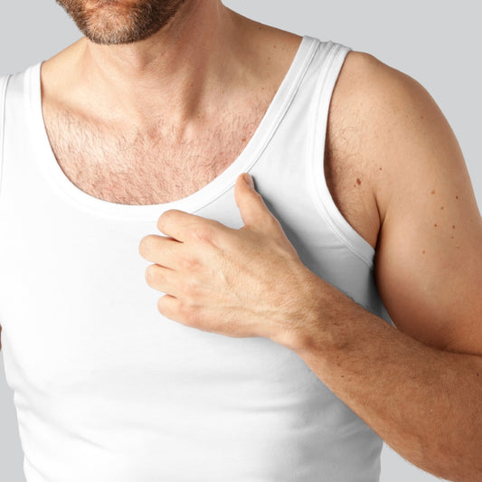 Vitt bambuundertröja för män, smal passform