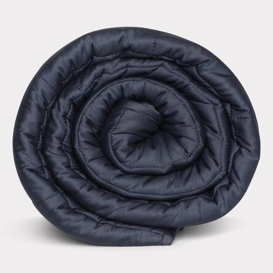 Bambufilt marinblå 140x200