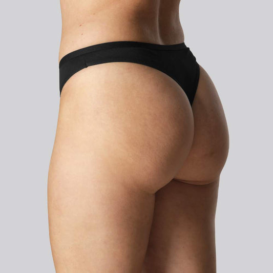 Svarta bambu-stringtrosor