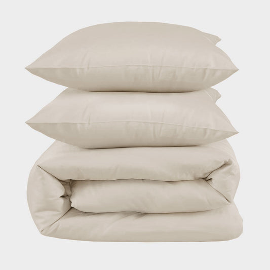 Bambu dubbelsängkläder i beige från Bambuni