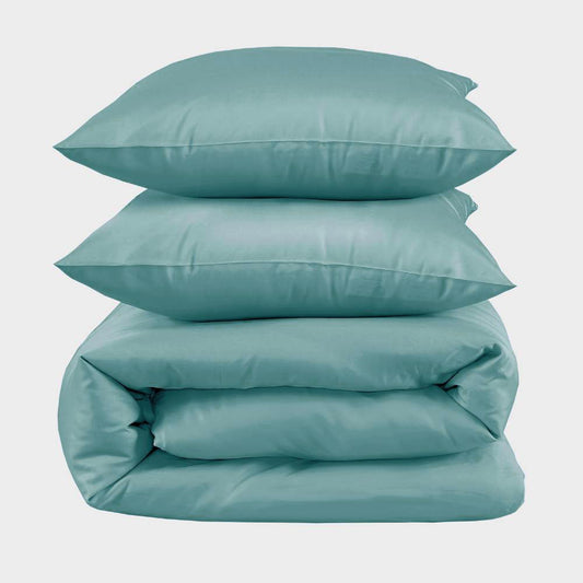 Dubbelsängkläder i bambu i havsblått från Bambuni