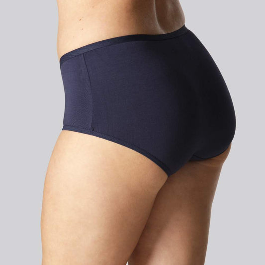 Marinblå hipstertrosor i bambu