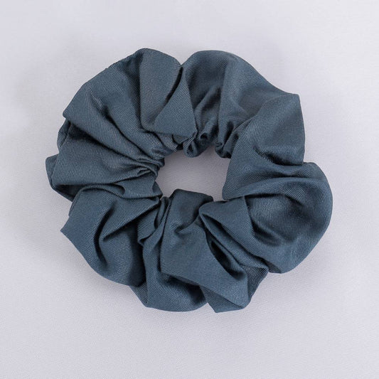 Bambus scrunchie i grålig blå