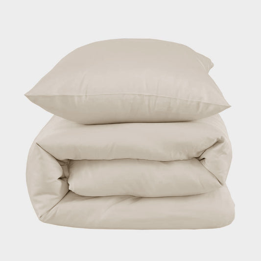 Bambusängkläder i beige från Bambuni