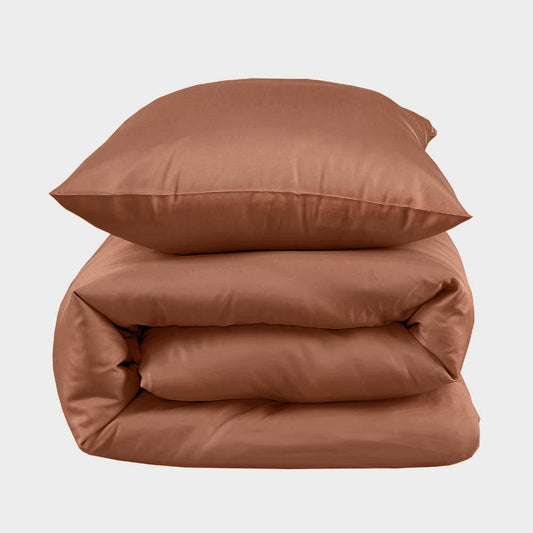 Bambusängkläder i bränt orange från Bambuni