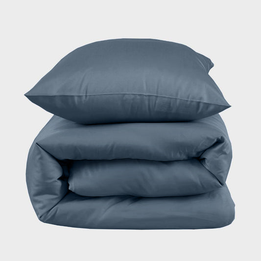 Bambusängkläder i gråblått från Bambuni