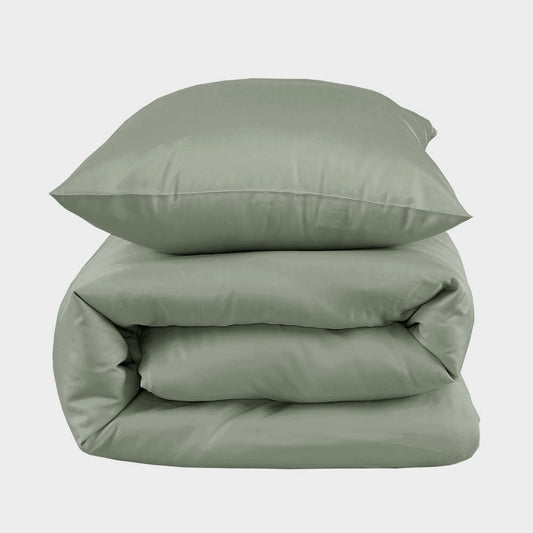 Bambusängkläder i olivgrönt från Bambuni