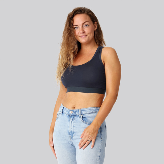 Bambus bh top navy damer