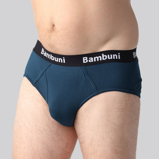 Bambus briefs petroleumsblå mænd