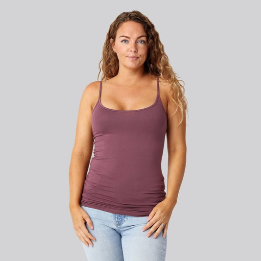 Bambus top m. smal strop rose damer