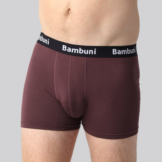 Bambus underbukser bordeaux mænd