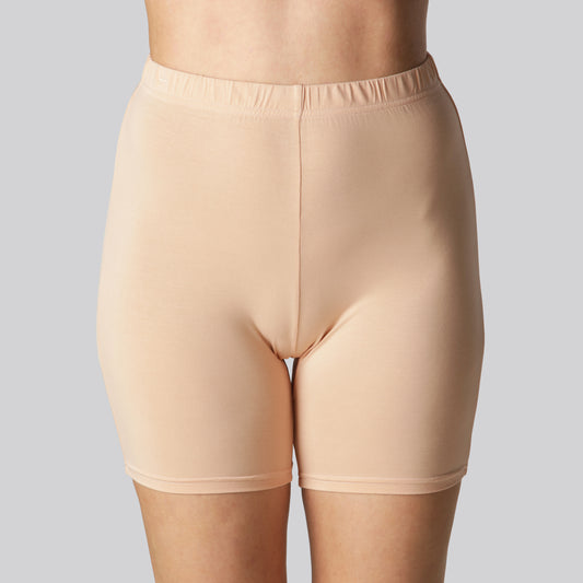 Beige korta bambushorts för kvinnor från Bambuni
