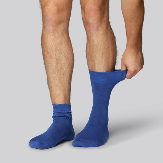 Bambusockor i kungligt blått för män