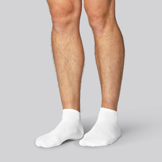 Vita bambusockor för män