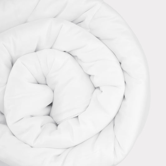 Bambuni dubbeltäcke i bambu i vitt