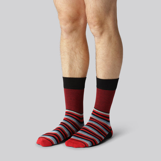 Bambuni 7-pack randiga strumpor för män