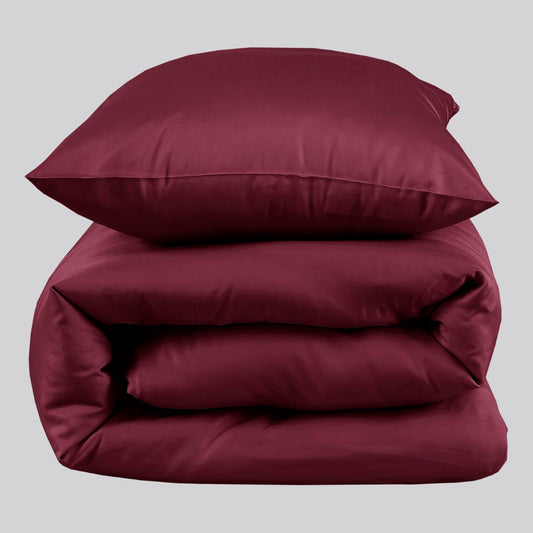 Bambusängkläder i vinrött