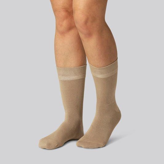 Beige bambusockor för kvinnor
