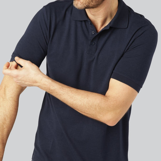 Marinblå herrpiké i bambu