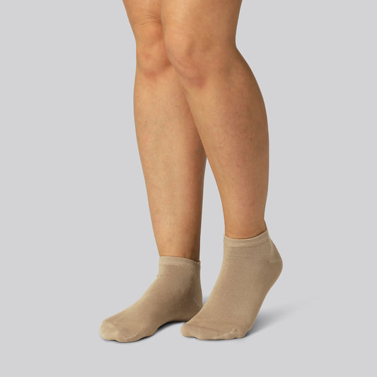 Beige bambusockor för kvinnor