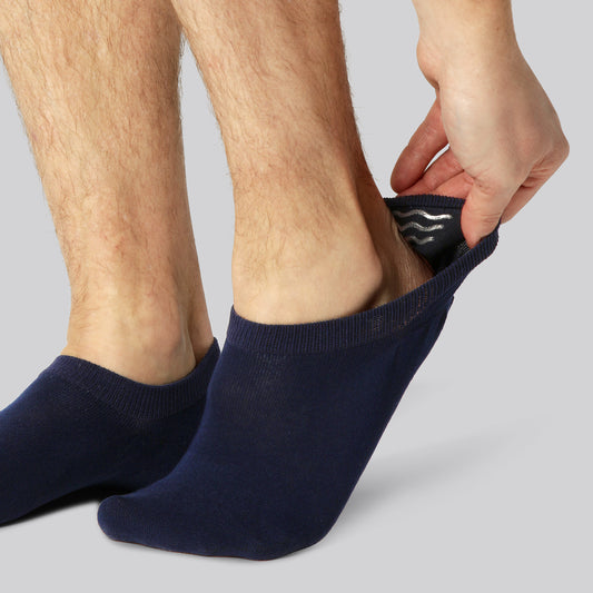 Marinblå bambufotbollsstrumpor för män