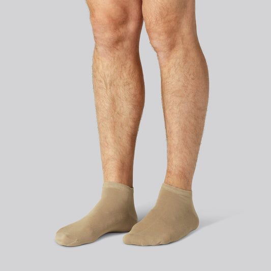 Beige bambusockor för män