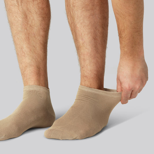 Beige bambusockor för män