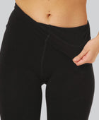 Svarta bambustrumpor med innerfoder för kvinnor