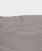 Bambusängkläder vit/brunrandiga