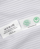 Bambusängkläder vit/olivrandig