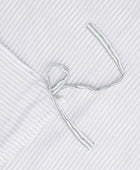 Bambusängkläder vit/olivrandig