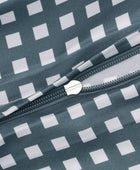 Bambusängkläder vit/grårutiga