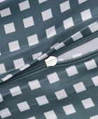 Bambusängkläder vit/grårutiga