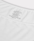 Vit damtopp i bambu med smala remmar