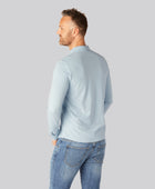 Bambu pikétröja i ljusblått för män