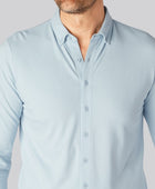 Bambu pikétröja i ljusblått för män