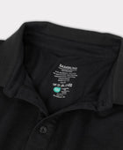 Svart herrpolo i bambu med långa ärmar