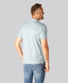 Bambupolo i ljusblått för män