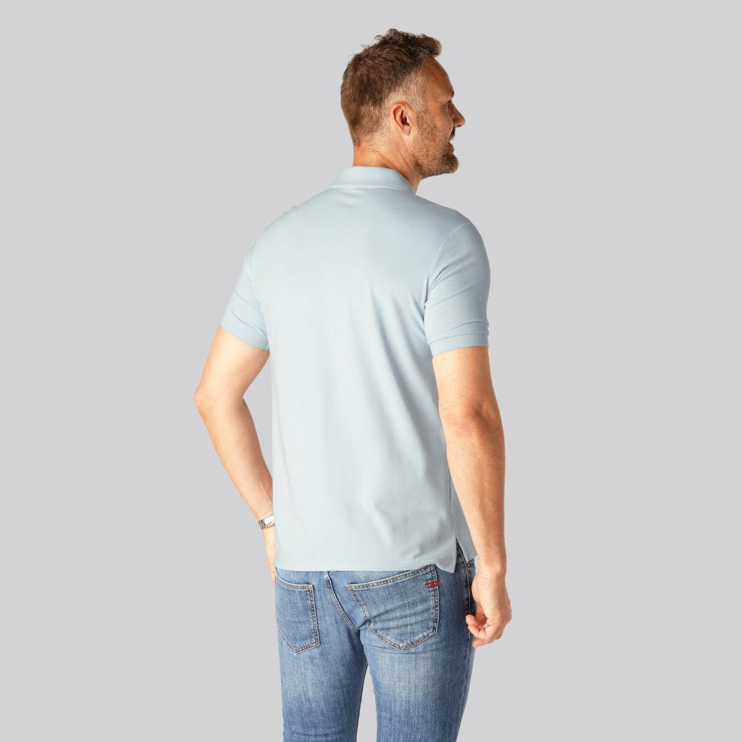 Bambupolo i ljusblått för män