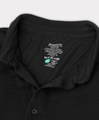 Svart bambupoletröja för män