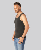 Bambuundertröja slim fit i antracitgrå för män