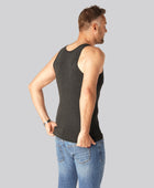 Bambuundertröja slim fit i antracitgrå för män