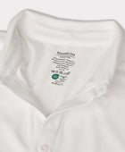 Vit bambupoletröja för män