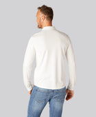 Vit bambupoletröja för män