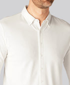 Vit bambupoletröja för män