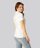 Vit bambupolo för kvinnor